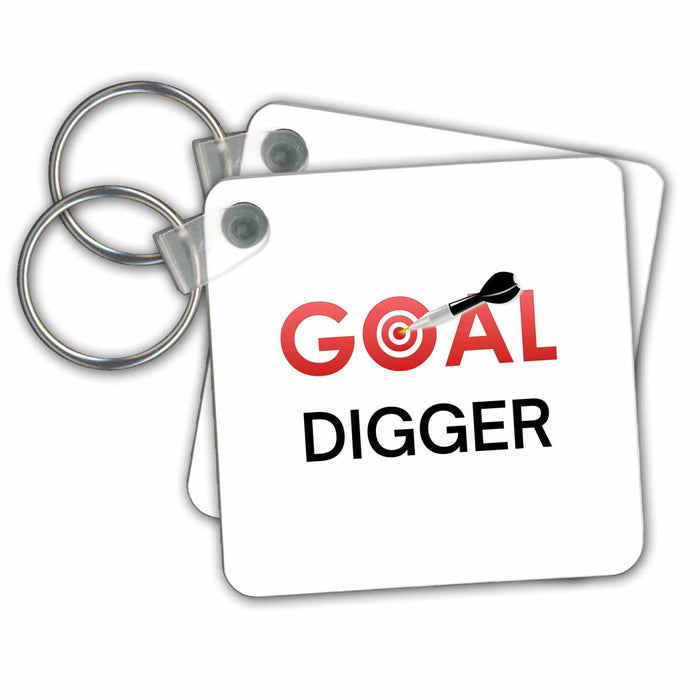 Key Chain - Image of an arrow with a text Goal digger s WITTY Collections