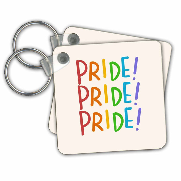 Key Chain - Image of the word Pride 3dRose-Sutandre- Pride quotes