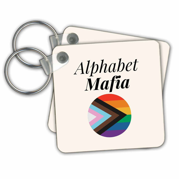 Key Chain - Image of the words alphabet mafia 3dRose-Sutandre- Pride quotes