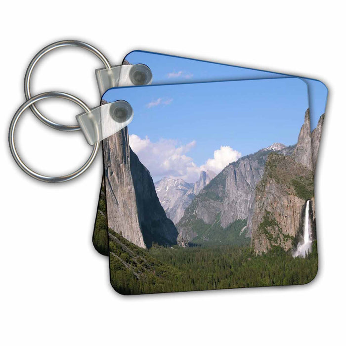 Key Chain - El Capitan and Bridalveil Falls in Yosemite National Park California