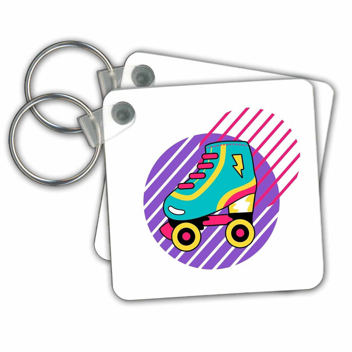 Key Chain - Colorful Image about Retro 3dRose Mary Aikeen- Retro Images