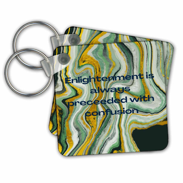 Key Chain - Image of a person with text whatever you decide be happy s Random RETRO Designs