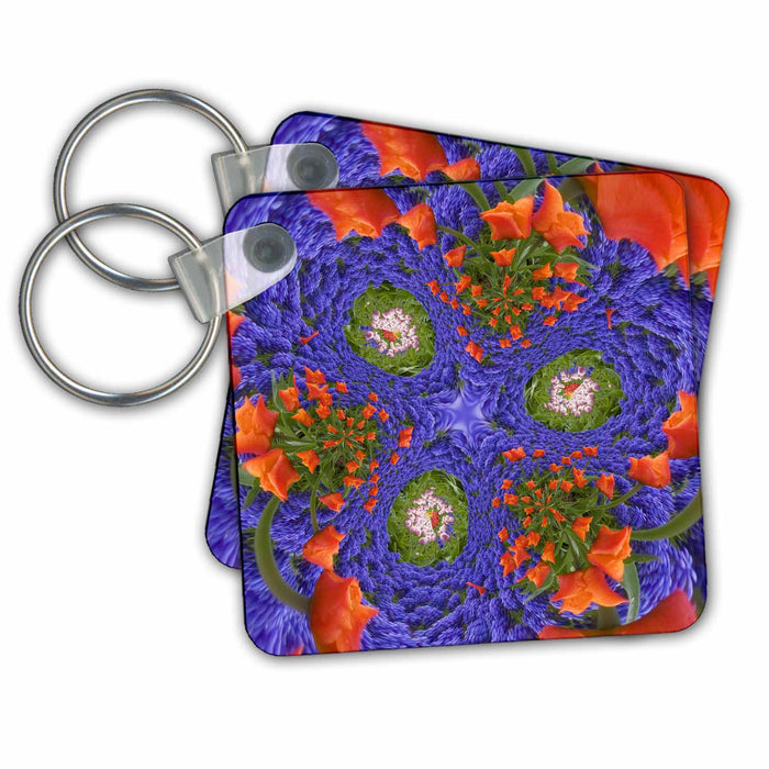 Key Chain - Abstract design of garden scenic. Abstracts