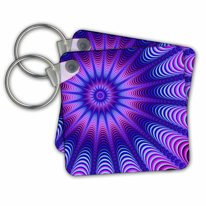 Key Chain - Abstract design, blue Abstracts