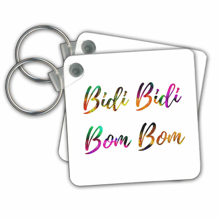 Key Chain - Bidi Bidi Bom Bom Spanish Mexican Latin Dance Beat Latina Hispanic Spanish