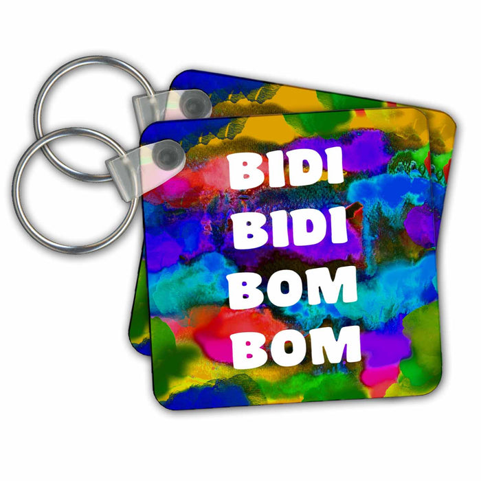 Key Chain - Bidi Bidi Bom Bom Spanish Latina Mexican Latin Dance Music Beat Spanish