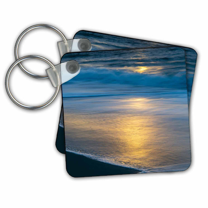 Key Chain - USA, New Jersey, Cape May. Sunrise over ocean and beach. Beach