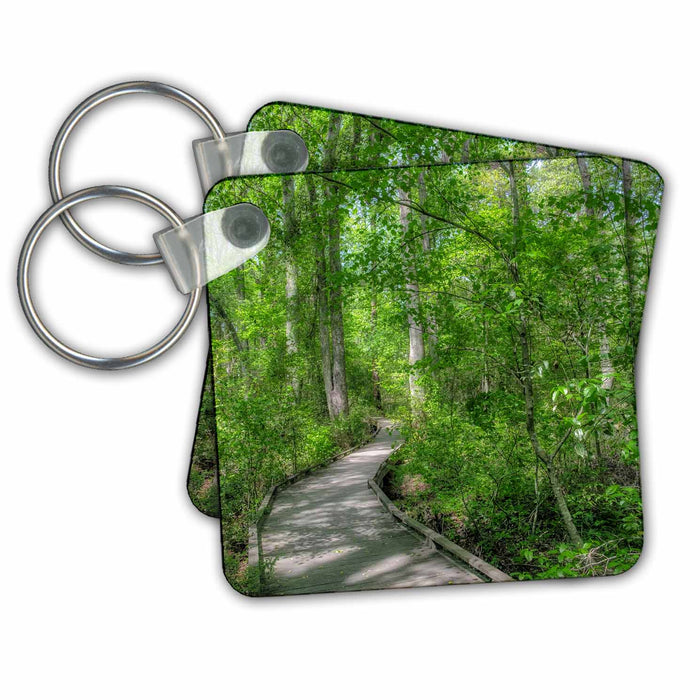 Key Chain - Walkway, Sandhills Horticultural Gardens, Pinehurst, North Carolina Forests