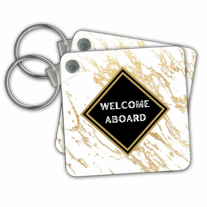 Key Chain - Welcome Aboard New Employee Professional Classy Stylish Elegant Matte Welcome