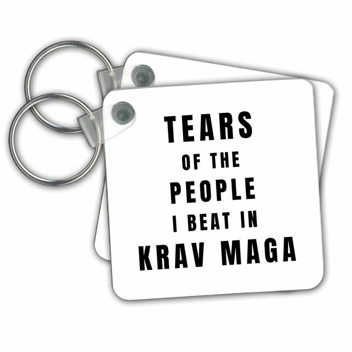 Key Chain - Tears of the People I Beat in Krav Maga Funny Joke Self Defense Humor Tears