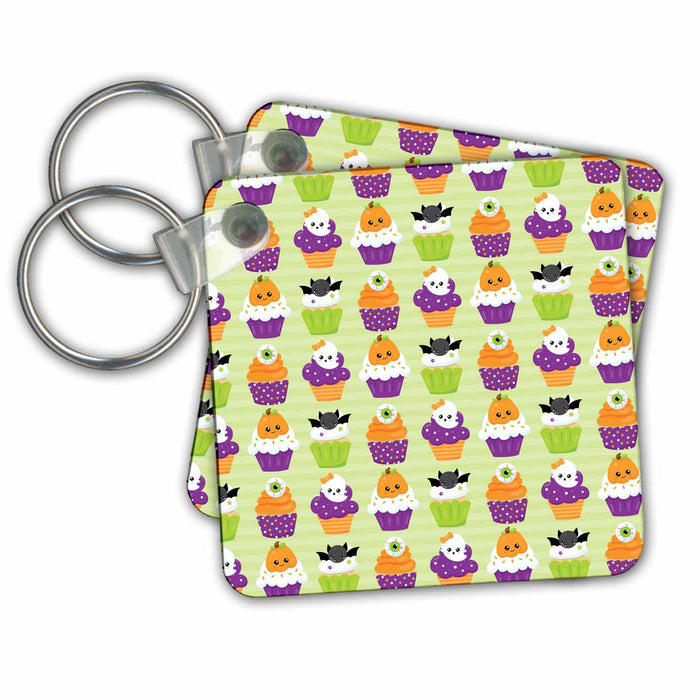 Key Chain - Cute Halloween Cupcake Pattern Halloween Patterns