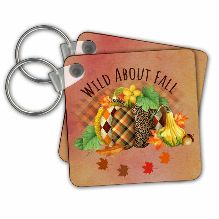 Key Chain - Wild About Fall Autumn Season Theme Autumn and Thanksgiving