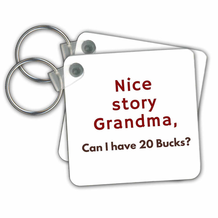 Key Chain - Funny Text about Grandma 3dRose Mary Aikeen- Quotes for Grandma