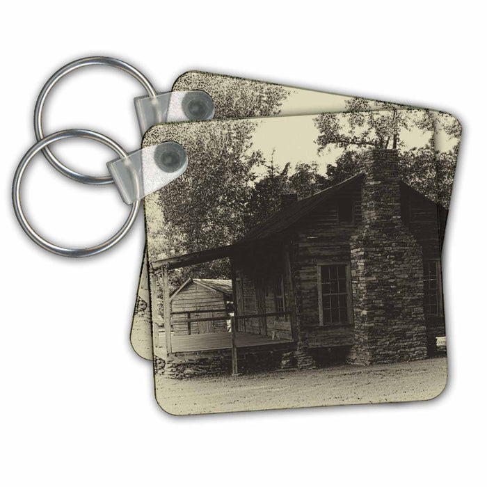 Key Chain - An old cabin with effects WhiteOak Photography-Old Buildings