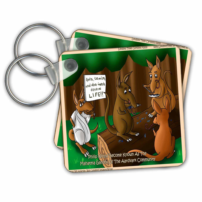 Key Chain - Aardvark Rebellion Gen. 2 Animals Cartoons