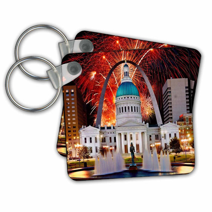 Key Chain - St Louis Missouri 4th Of july Holiday