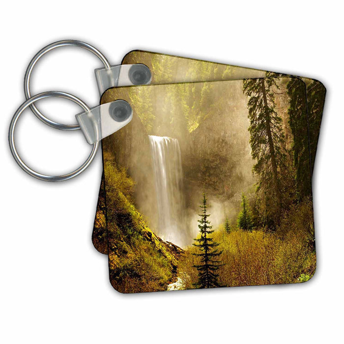 Key Chain - Western Waterfall Water Landscape