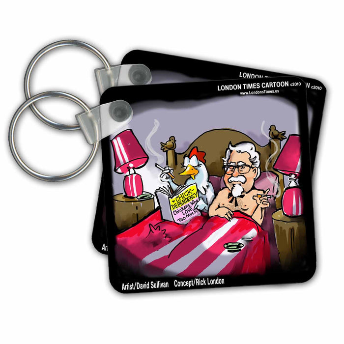 Key Chain - Chicken Love Gen. 2  Relationship Love Cartoons