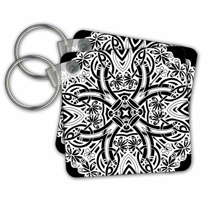 Key Chain - Pretty White Lace Pattern Lace Patterns