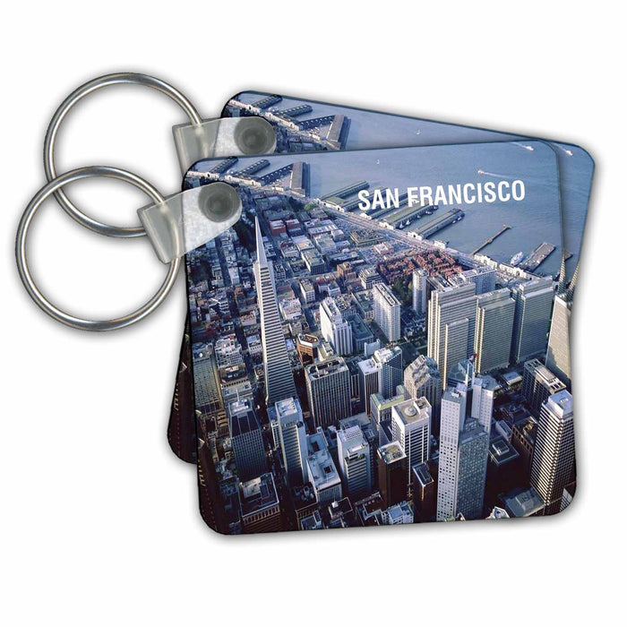 Key Chain - San Francisco Finanacial District America The Beautiful