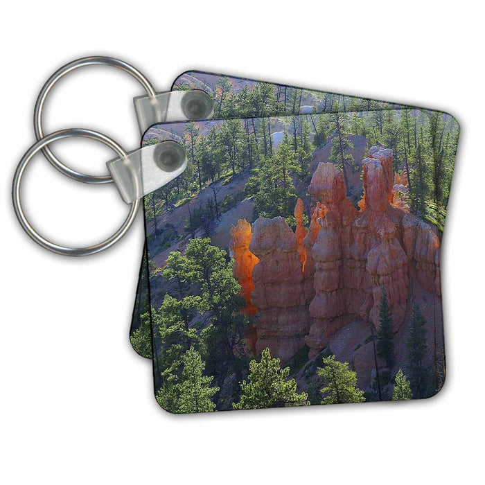 Key Chain - The Sun Sets On Bryce Canyon Utah America The Beautiful