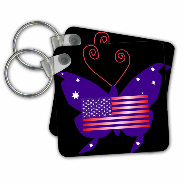 Key Chain - American Butterfly Butterfly Design