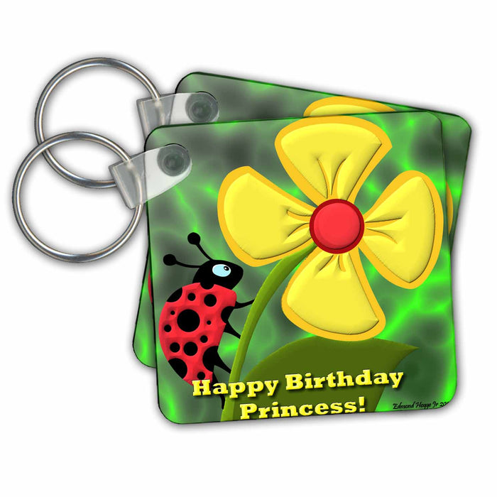 Key Chain - Ladybug Happy Birthday Princess Jr Insects