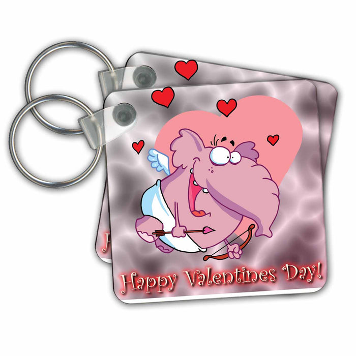 Key Chain - Goofy Elephant Valentines Day Jr Valentines Day