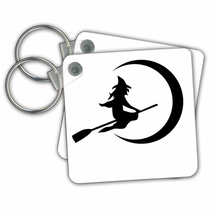 Key Chain - Wicked Witch on a Broom Jr Halloween