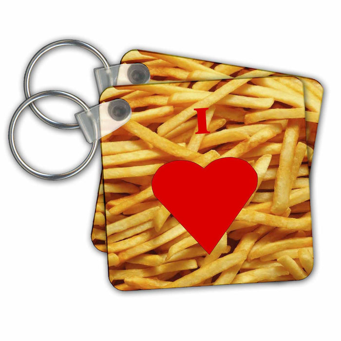 Key Chain - I Love French Fries Food n Beverage