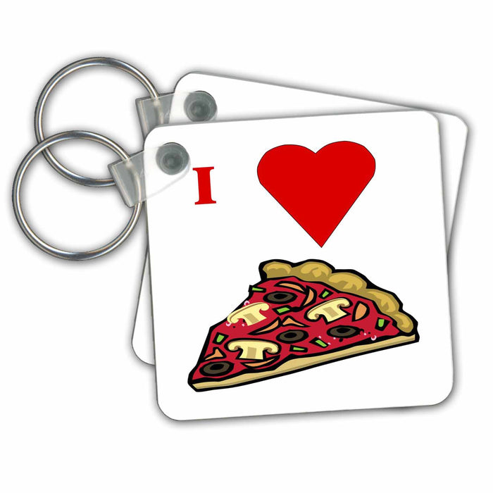 Key Chain - I Love Pizza Food n Beverage