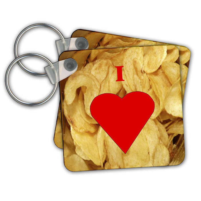 Key Chain - I Love Potato Chips Food n Beverage