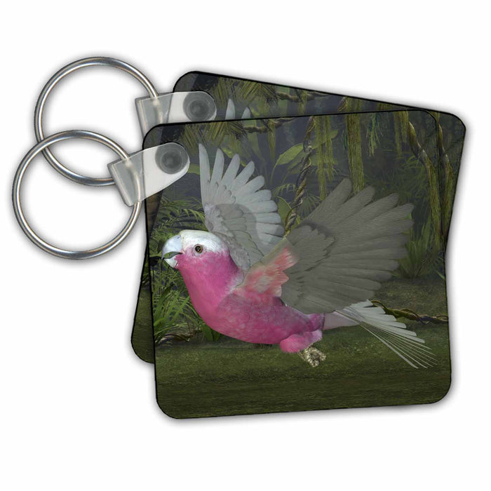 Key Chain - Galah Parrot Graphics Bird