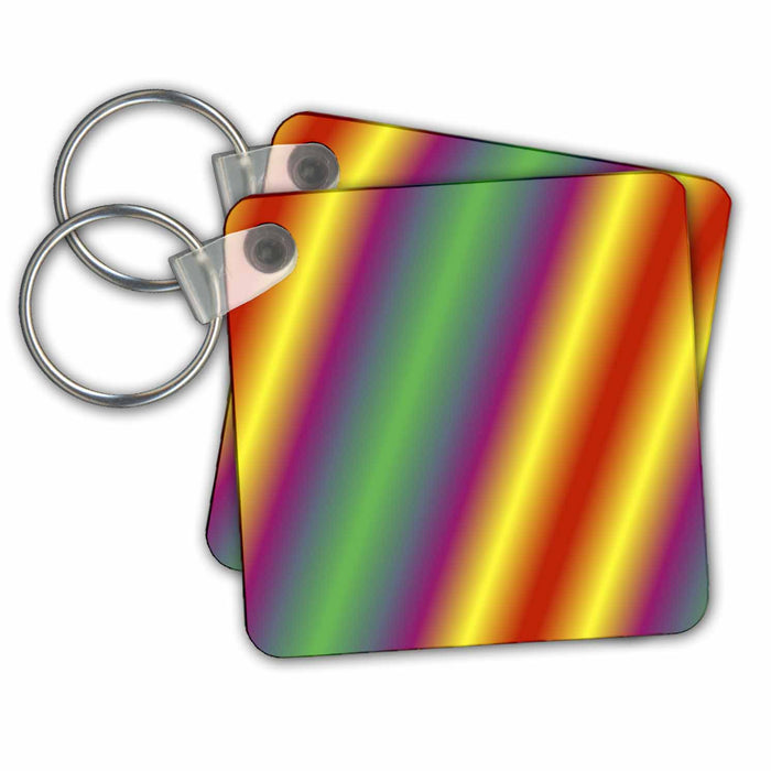 Key Chain - Neon Rainbow Patterns