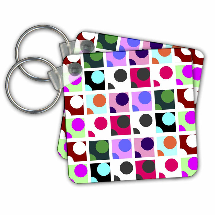 Key Chain - Boxes of Big Dots Patterns