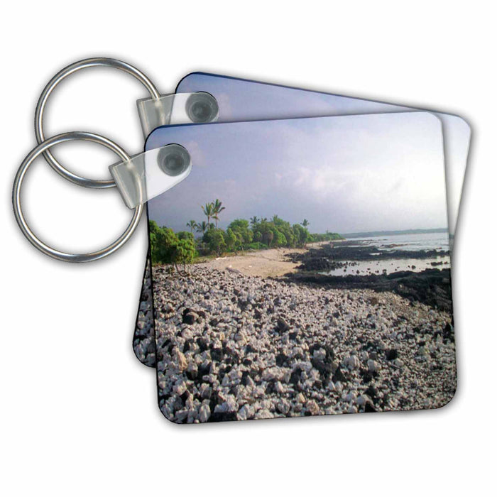 Key Chain - Black Sand Beach of Hawaii Hawaii Travel Designs