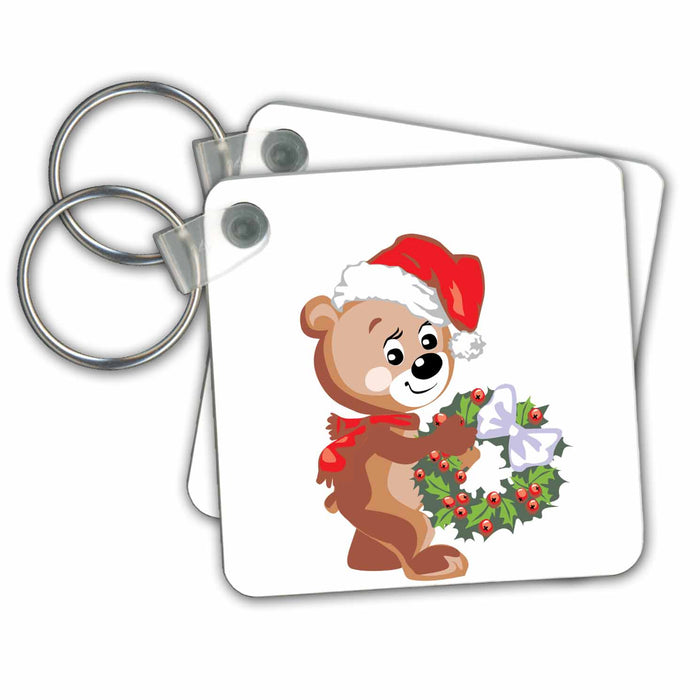 Key Chain - Teddy Bear Christmas Jr Christmas