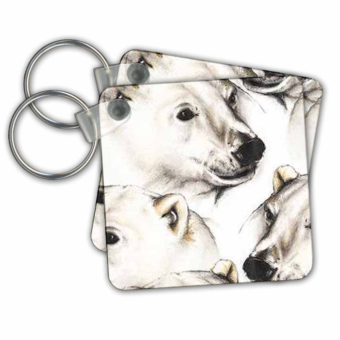 Key Chain - Polar Bear Pattern Jr Prints n Patterns