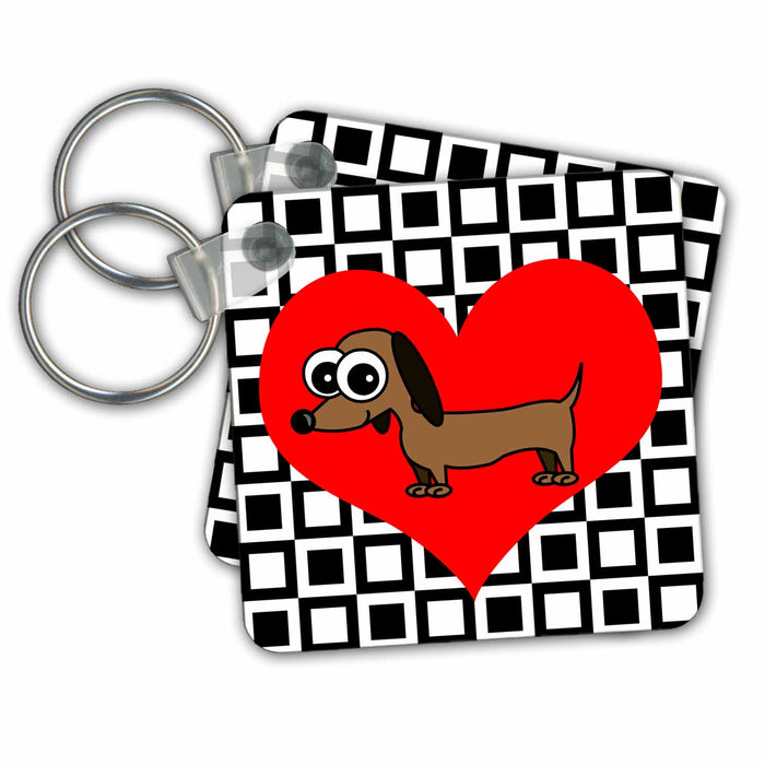 Key Chain - I Love Dogs – Dachshund Designs Dogs