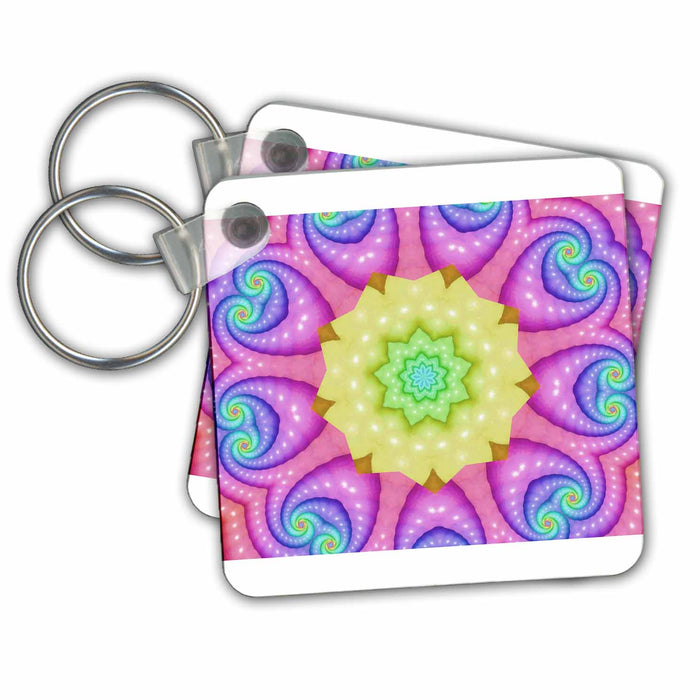 Key Chain - Alien Flower Kaleidoscopes