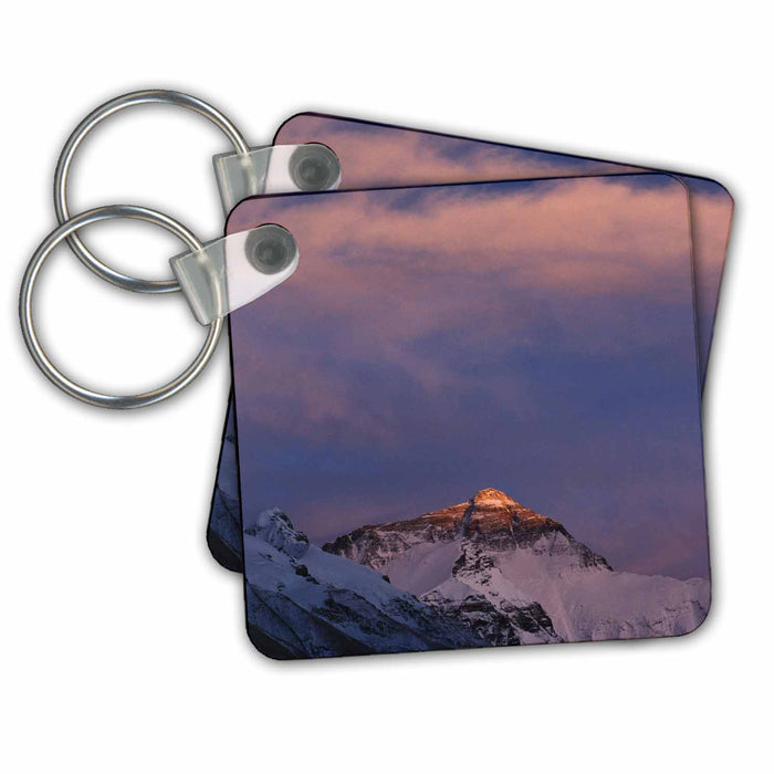 Key Chain - Sunset on Mt. Everest, Tibet, China-AS07 KSU1318 - Keren Su Mount Everest