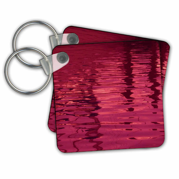 Key Chain - Cherry Ripples Abstract Water