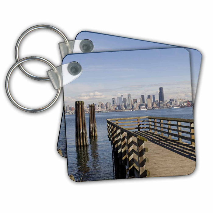 Key Chain - WA, Seattle skyline from Alki, West Seattle - US48 JWI2258 - Jamie and Judy Wild Seattle