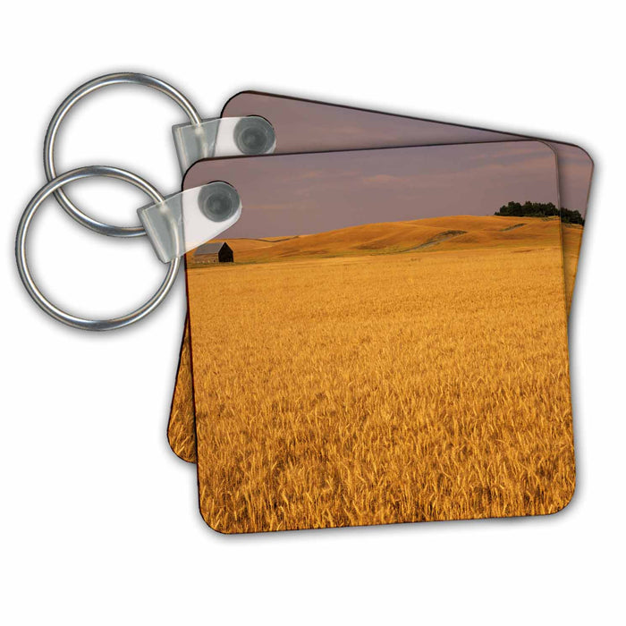 Key Chain - Idaho, Genesee, Farm, wheat field and barn - US48 JWI2577 - Jamie and Judy Wild Farms