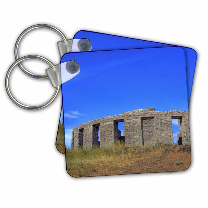 Key Chain - Washington, Columbia Gorge, Stonehenge replica - US48 JWI3025 - Jamie and Judy Wild Washington