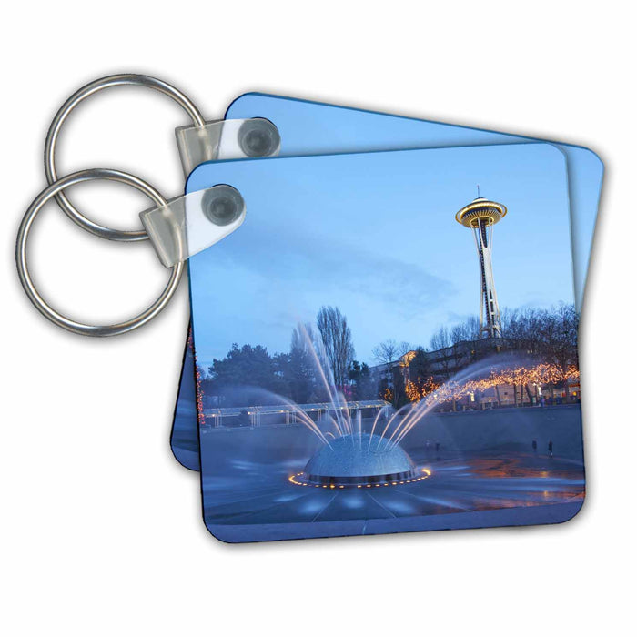 Key Chain - WA, Seattle Center, International Fountain - US48 JWI3453 - Jamie and Judy Wild Seattle