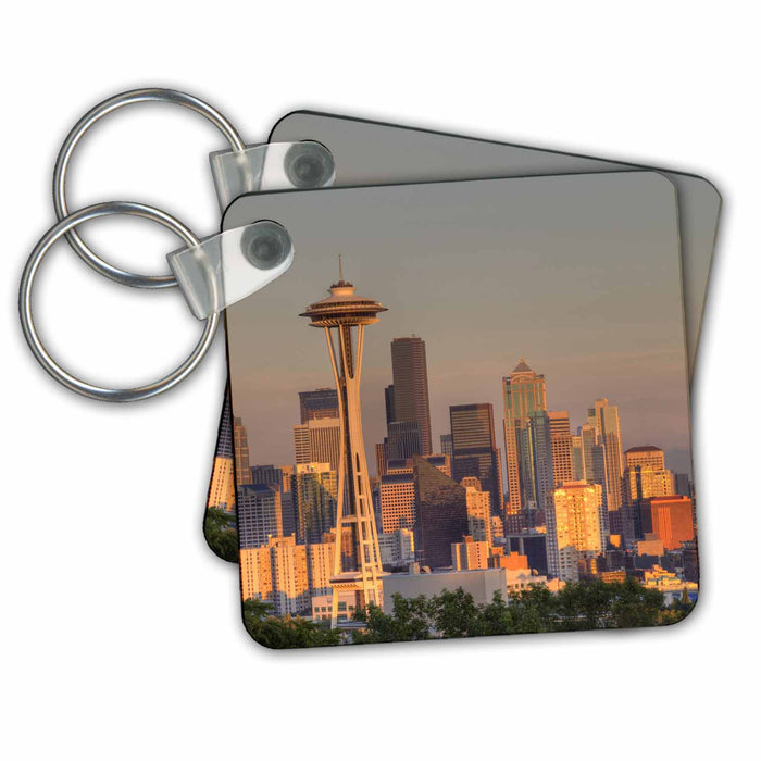 Key Chain - WA, Seattle, skyline from Kerry Park - US48 JWI3549 - Jamie and Judy Wild Seattle