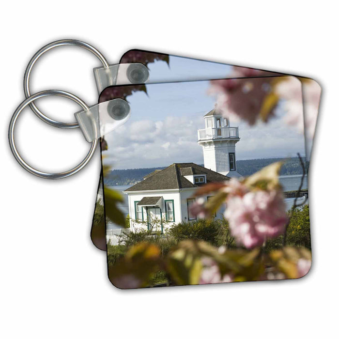 Key Chain - Small lighthouse in Port Townsend, WA - US48 MWT0028 - Michele Westmorland Lighthouses