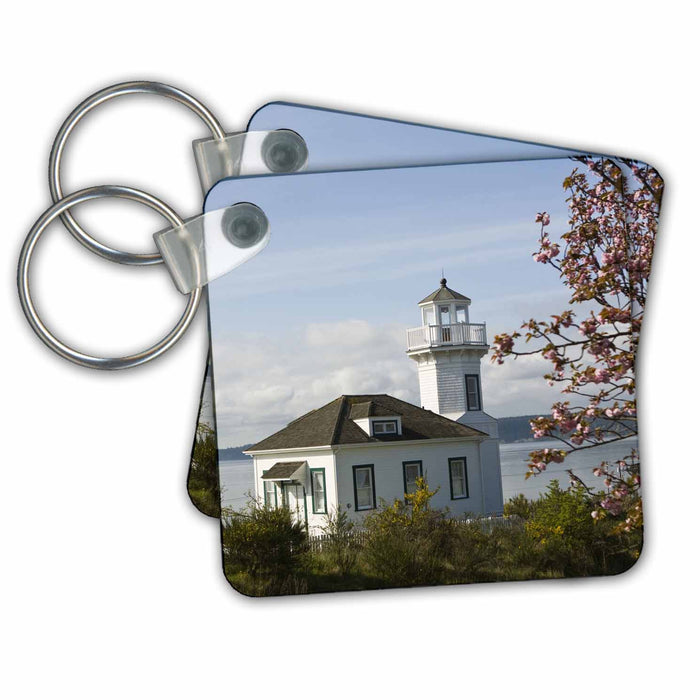 Key Chain - Small lighthouse in Port Townsend, WA - US48 MWT0031 - Michele Westmorland Lighthouses