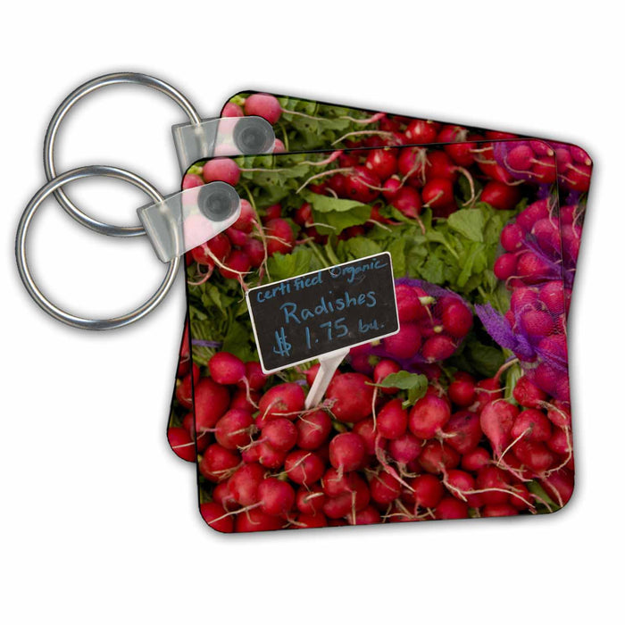 Key Chain - Washington, Seattle, Ballard Farmers Market, Radishes - US48 RCA0021 - Rob Casey Markets